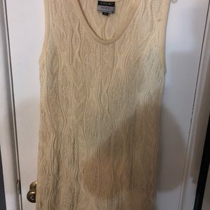 Cream Coogi Tank Sweater Dress